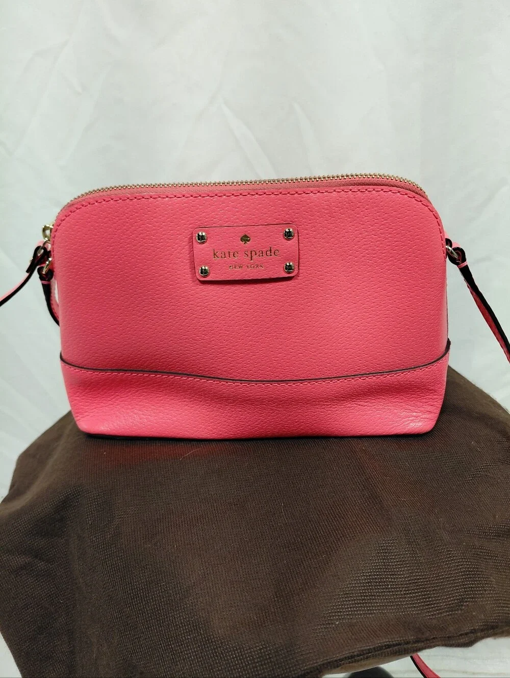 Kate Spade New York Hot Pink Wellesley Hanna Sweatheart Leather Bag NWOT